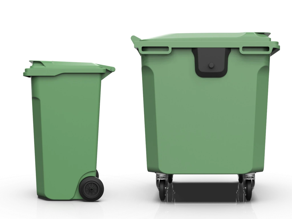 AmbiConcept 1000 L and 120 L waste bins, alternate angle